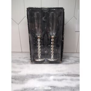 Studio His & Hers Bride & Groom Toasting Glasses, Wedding Champagne Flutes, Gift